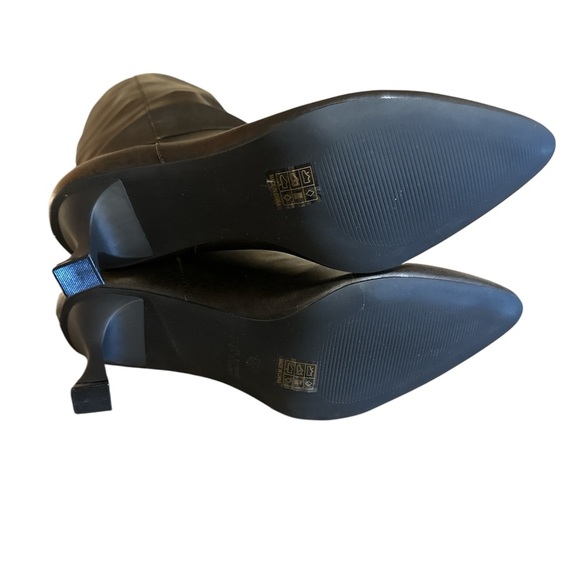 Oasis Society Pull On Pointed Toe Knee High Boots Faded Black Womens Size 10 - Picture 11 of 15